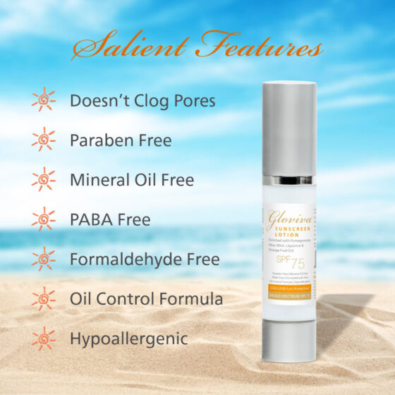 Gloviva Sunscreen Lotion (SPF 75) - Image 5