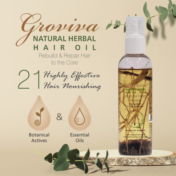 Groviva Natural Herbal Hair Oil - Image 2