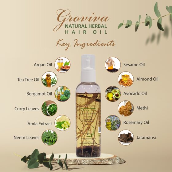 Groviva Natural Herbal Hair Oil - Image 3