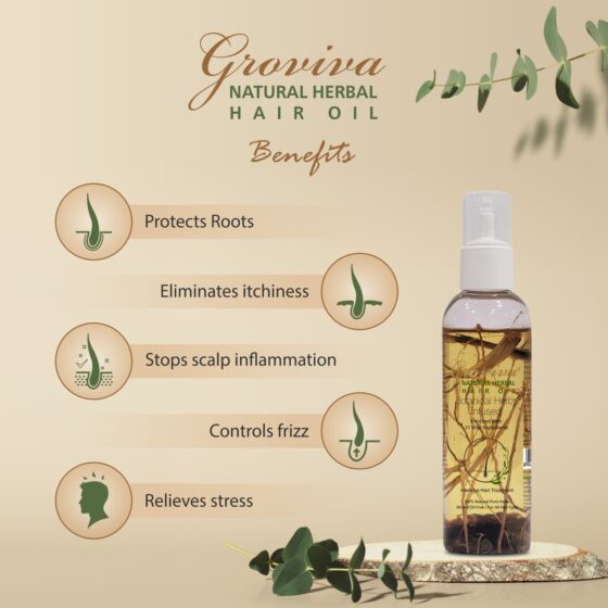 Groviva Natural Herbal Hair Oil - Image 4