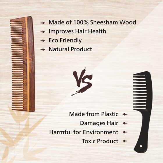 Groviva - Handmade Sheesham Wood Comb 13 FC - Image 5