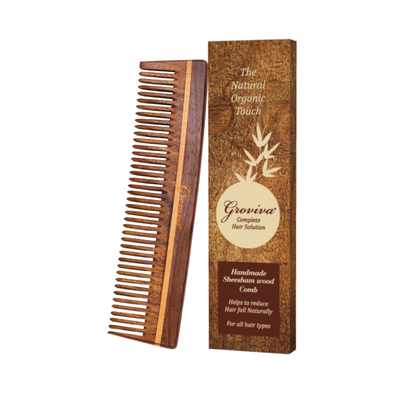 Groviva - Handmade Sheesham Wood Comb 13 FC