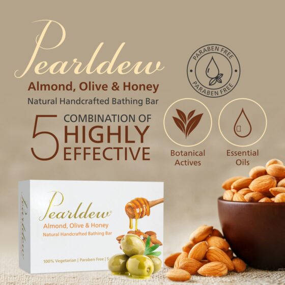 Pearldew Almond Olive Honey Skin Nourishing Bar - Image 2