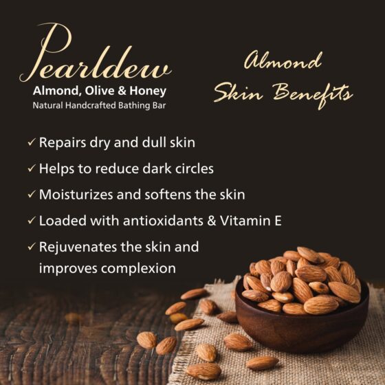 Pearldew Almond Olive Honey Skin Nourishing Bar - Image 4