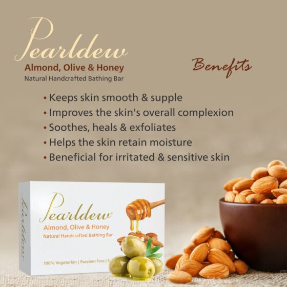 Pearldew Almond Olive Honey Skin Nourishing Bar - Image 5