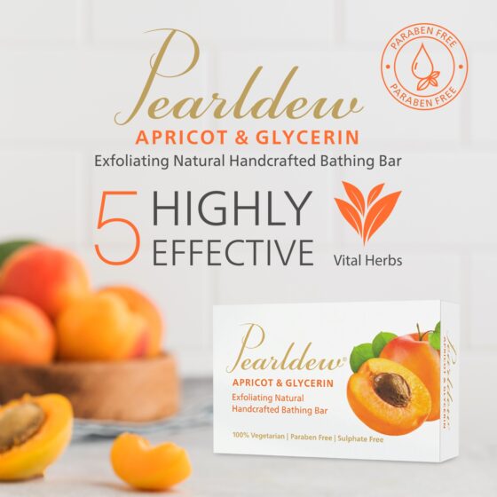 Pearldew Apricot & Glycerine Exfoliating Bathing Bar - Image 2