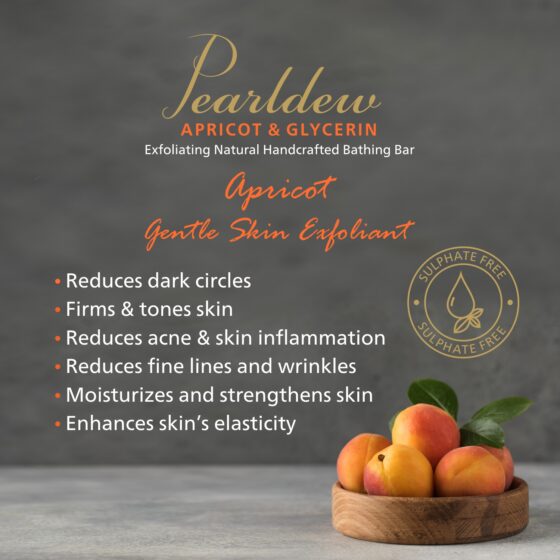 Pearldew Apricot & Glycerine Exfoliating Bathing Bar - Image 4