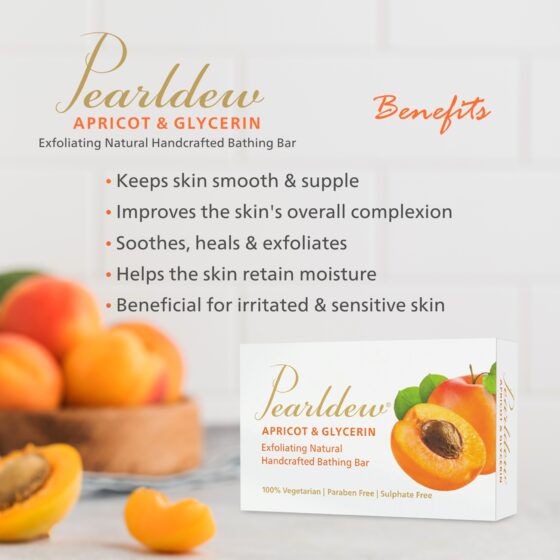 Pearldew Apricot & Glycerine Exfoliating Bathing Bar - Image 5