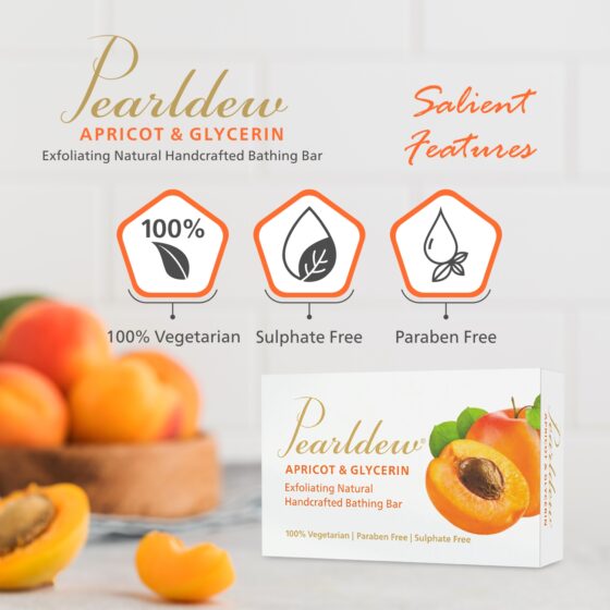 Pearldew Apricot & Glycerine Exfoliating Bathing Bar - Image 6