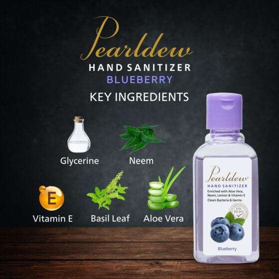 Pearldew Hand Sanitizer Blueberry 60 ml - Image 3