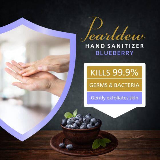 Pearldew Hand Sanitizer Blueberry 60 ml - Image 4