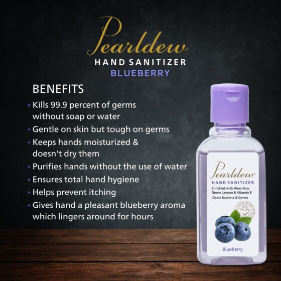 Pearldew Hand Sanitizer Blueberry 60 ml - Image 5