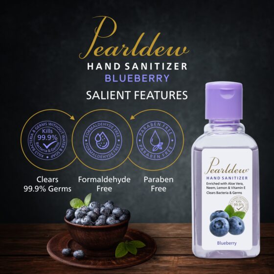 Pearldew Hand Sanitizer Blueberry 60 ml - Image 6