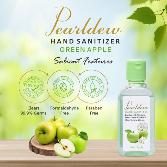 Pearldew Hand Sanitizer Green Apple 60 ml - Image 6