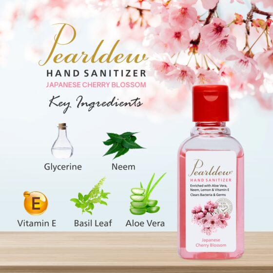 Pearldew Hand Sanitizer Japanese Cherry Blossom 60 ml - Image 3