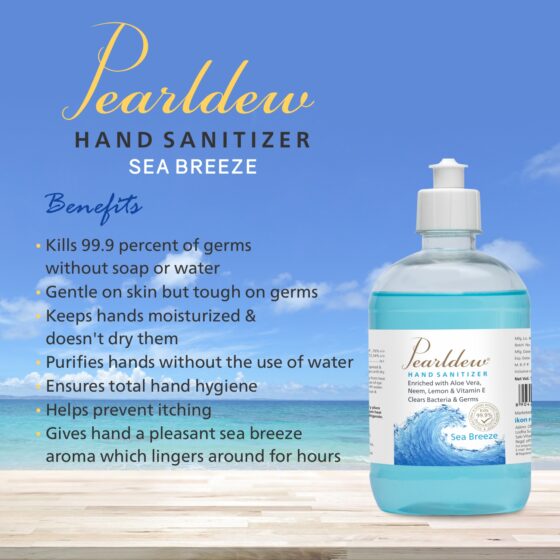 Pearldew Hand Sanitizer (Gel) Sea Breeze 500 ml - Image 5
