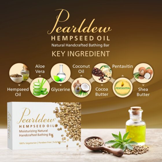 Pearldew Hempseed Oil Moisturizing Bathing Bar - Image 3