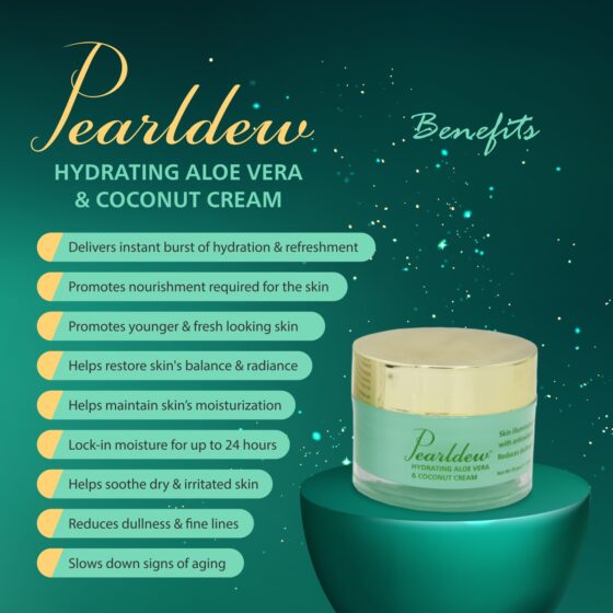 Pearldew Hydrating Aloe Vera & Coconut Cream - Image 4