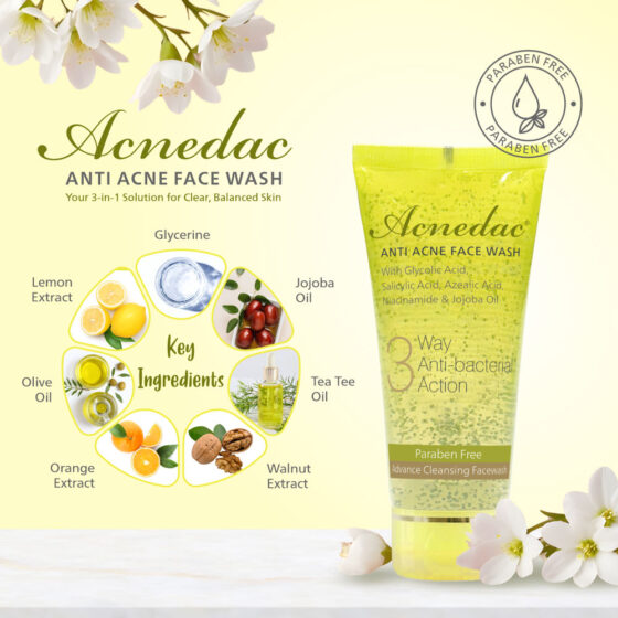 Acnedac Anti Acne Face Wash - Image 3